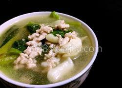 白苋菜拍蒜肉丝汤