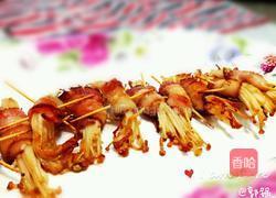 培根金针菇卷的做法图解8
