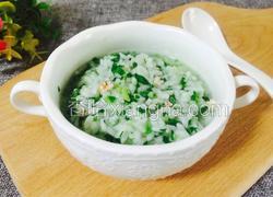 小棠菜鲜虾稀饭