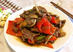 酱炒蘑菇牛肉