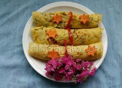 玉米面黄瓜丝鸡蛋饼