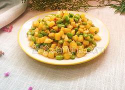 土豆丁炒毛豆子