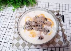 火龙果炼乳沙冰