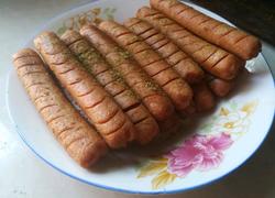 电烤箱烤火腿肠