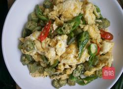 秋葵炒鸡蛋的做法图解5