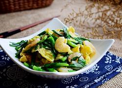 韭菜虾仁炒蛋