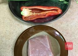 韮菜苔炒肉丝的做法图解1