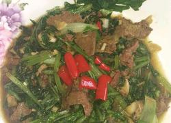 小白菜回勺牛肉