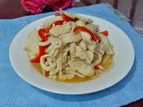 白玉菇炒鸡脯