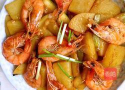 土豆瓠子焖虾的做法图解9