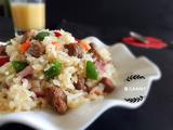 牛肉粒杂蔬炒饭