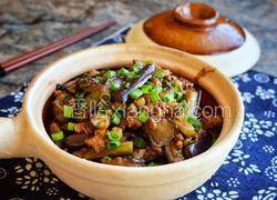 酱爆肉末茄子煲