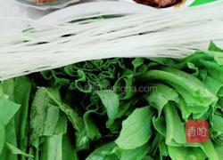 肉末油麦菜炖粉条豆泡的做法图解1