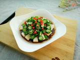 油淋秋葵嫩豆腐