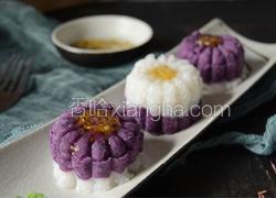 桂花山药紫薯糕