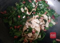 豆皮火腿炒油麦菜的做法图解10