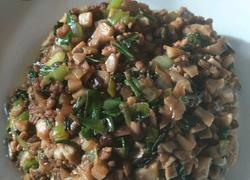 油菜香菇肉末小炒（2岁以上宝宝营养菜）