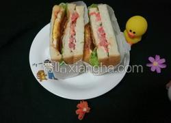培根杂蔬三明治