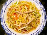 鲁菜大师蒋家菜蒜黄肉丝的做法[图]