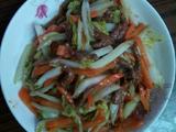 娃娃菜炒牛肉丝