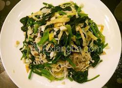鲁菜大师蒋家菜蛋皮波菜金针菇