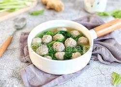 小白菜丸子汤