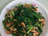韮菜炒河虾