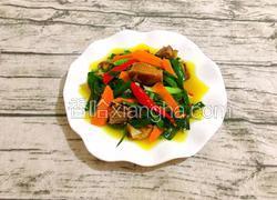 风鸭肉炒蒜苗