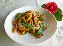 雷笋肉片炒荷兰豆