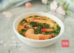 莴苣叶鲜虾米汤的做法图解9
