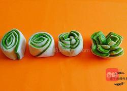 波菜泥多层花卷的做法图解9
