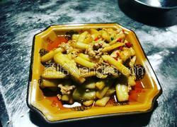 茄子肉末ฅ