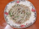 豆芽菜炒牛肉丝
