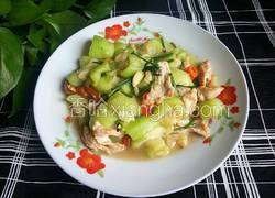 丝瓜炒肉片