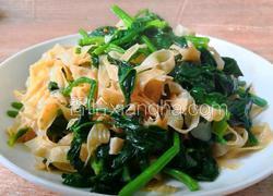 豆腐皮炒菠菜