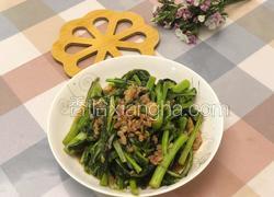家常肉沫炒菜心