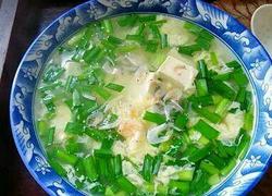 虾皮蛋花韭菜汤