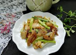 大蒜炒猪头肉