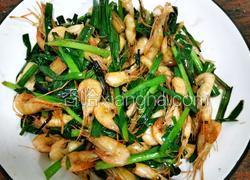 韭菜炒河虾