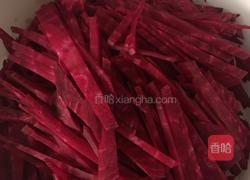 肉片炒紫菜头的做法图解1