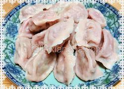 荠菜猪肉饺子-火龙果面