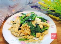 菠菜炒鸡蛋黑芝麻的做法图解12