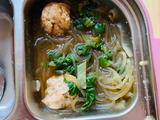 油菜粉丝肉丸汤（小童）的做法[图]