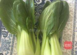 蒸油菜肉丸的做法图解2