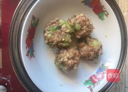 蒸油菜肉丸的做法图解6