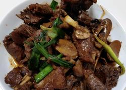 三杯鸭炒蒜苗