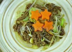 韩式牛肉卷炒豆芽
