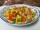 彩色豆炒鸡肉丁