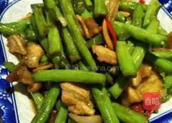 青豆角炒五花肉的做法图解6
