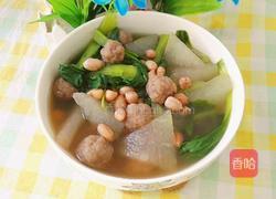冬瓜青菜花生牛肉丸子汤的做法图解19